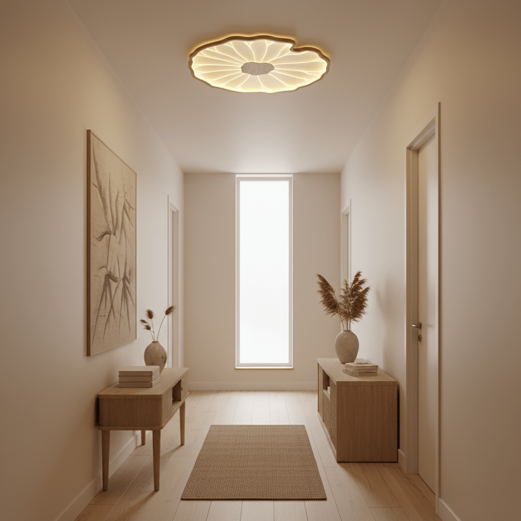 Zoltaria | Organic Curved Leaf Petal Flush Mount Ceiling Light