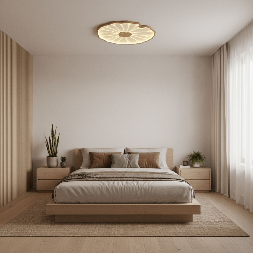 Zoltaria | Organic Curved Leaf Petal Flush Mount Ceiling Light