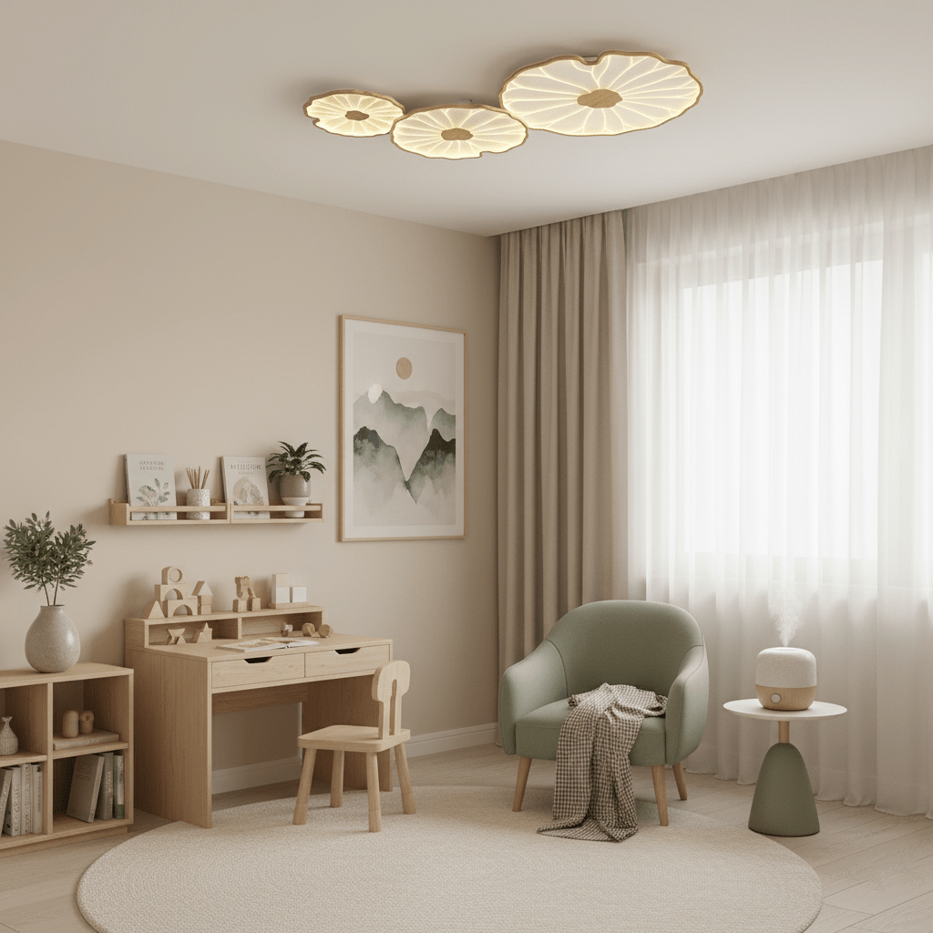 Zoltaria | Organic Curved Leaf Petal Flush Mount Ceiling Light