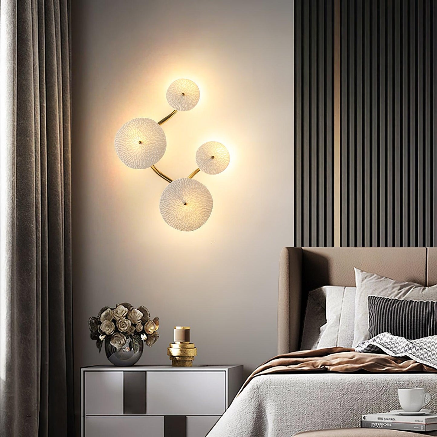 Lerius | Sculptural Ceramic Lotus Petal Artistic Wall Light