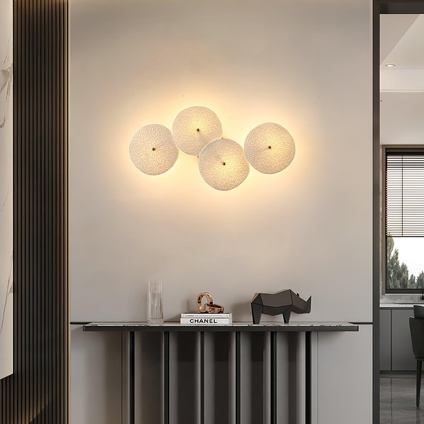 Lerius | Sculptural Ceramic Lotus Petal Artistic Wall Light