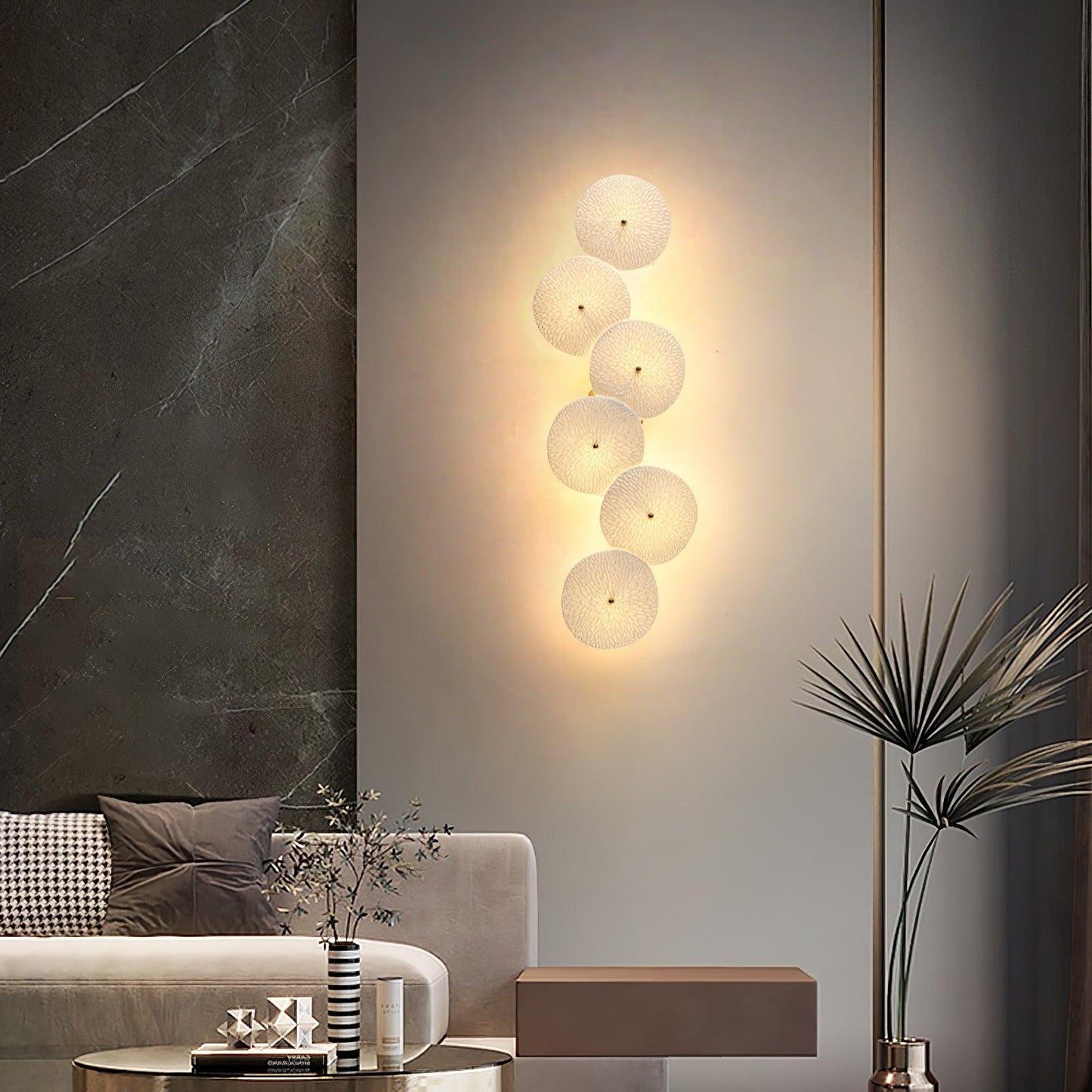 Lerius | Sculptural Ceramic Lotus Petal Artistic Wall Light