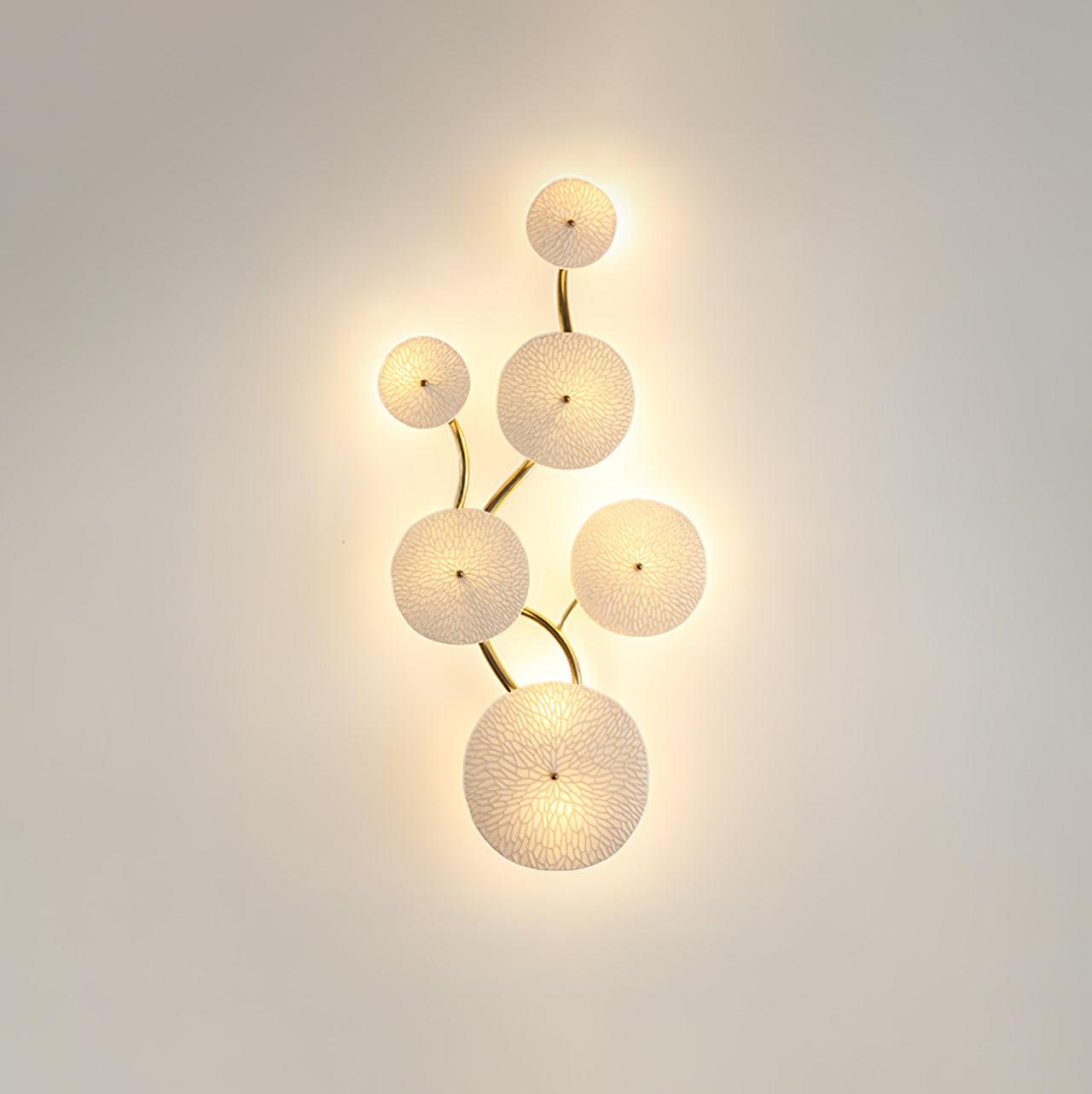 Lerius | Sculptural Ceramic Lotus Petal Artistic Wall Light