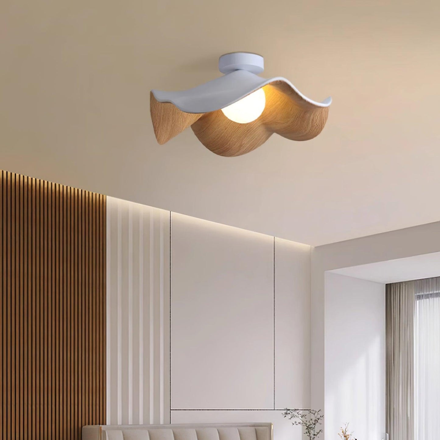 Calisthra | Biophilic Layered Wave Flush Mount Ceiling Light