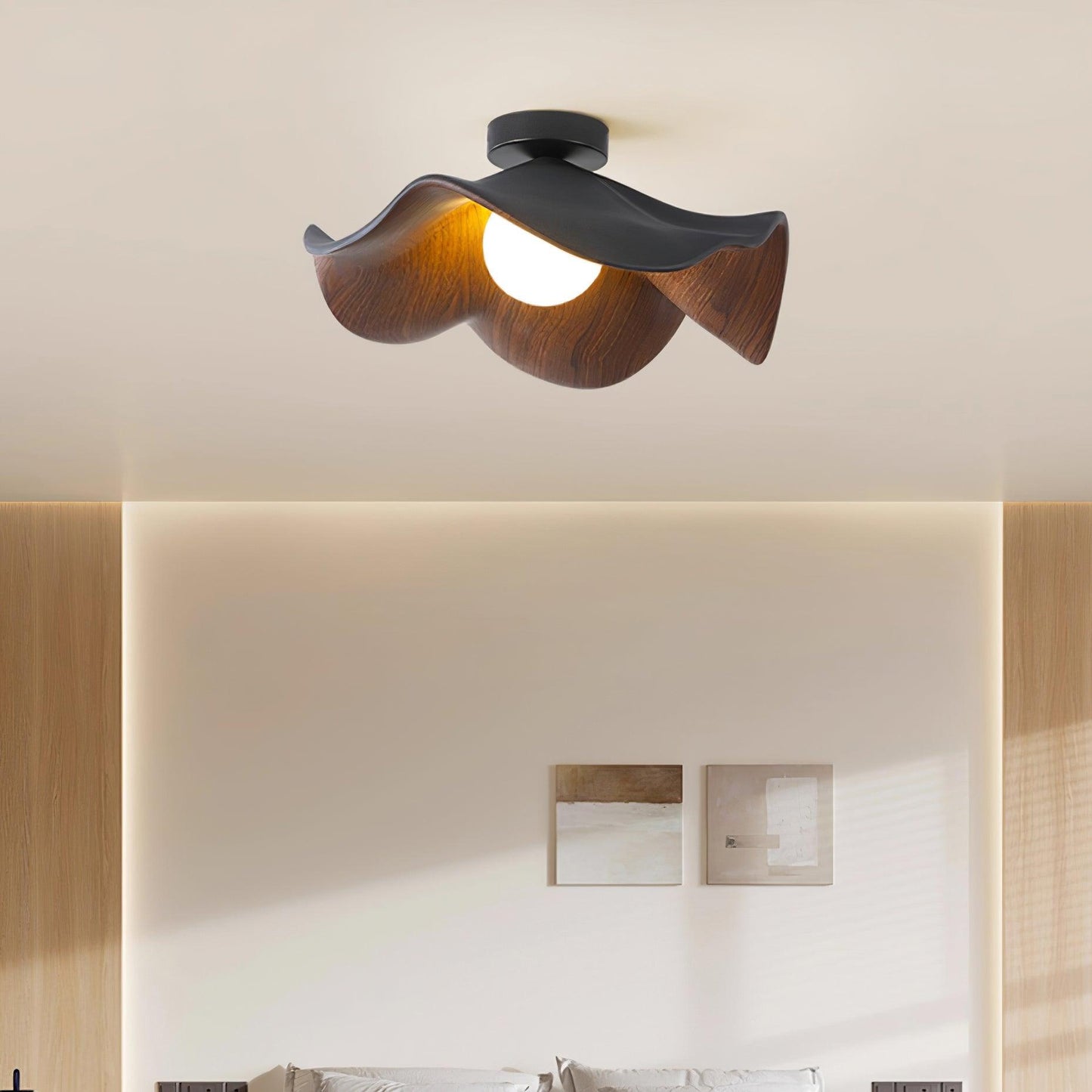 Calisthra | Biophilic Layered Wave Flush Mount Ceiling Light