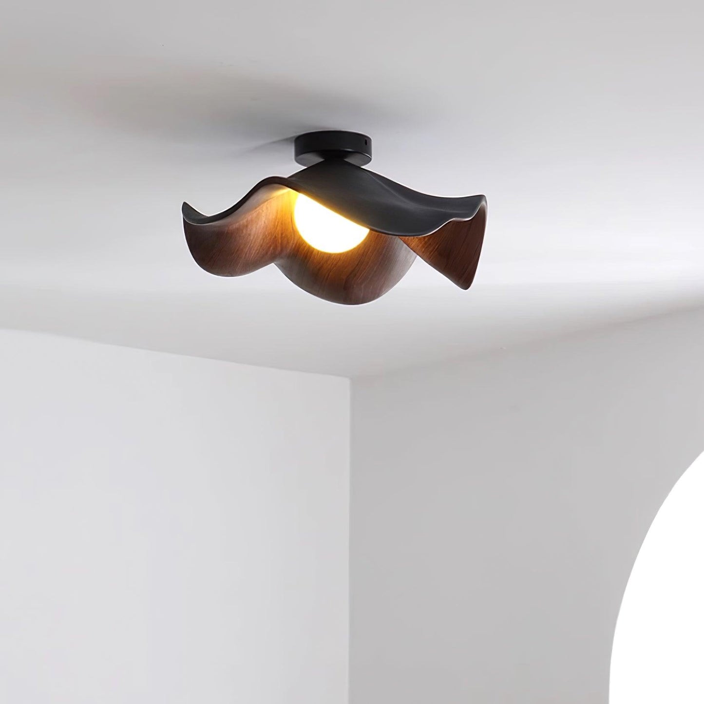 Calisthra | Biophilic Layered Wave Flush Mount Ceiling Light
