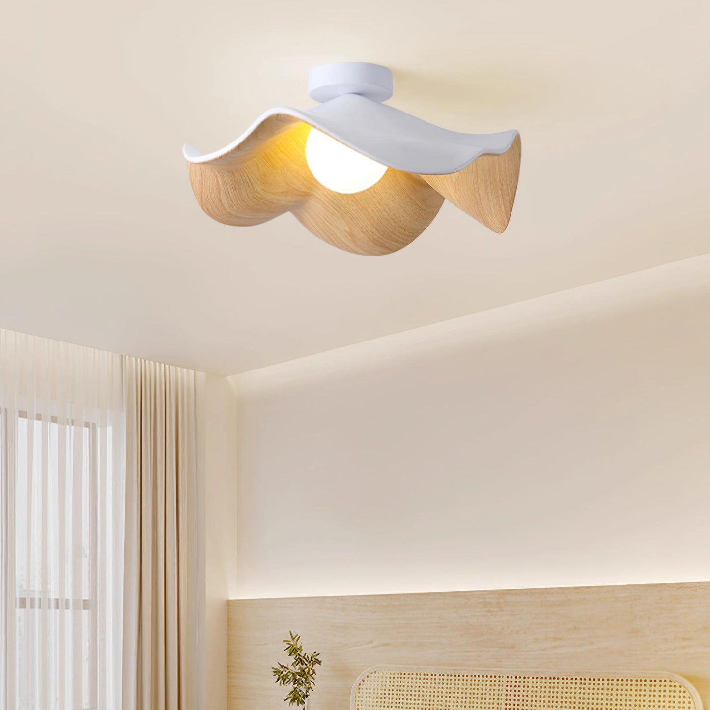 Calisthra | Biophilic Layered Wave Flush Mount Ceiling Light