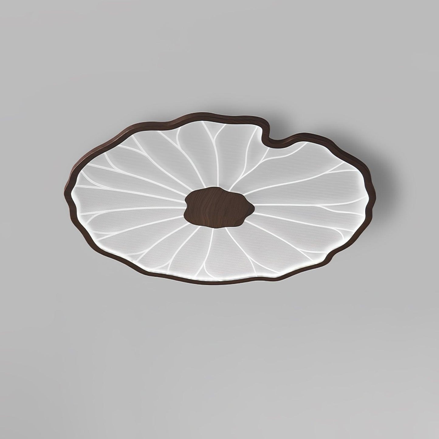 Thalixe | Lotus Leaf Silhouette Organic Scandi Flush Mount Ceiling Light