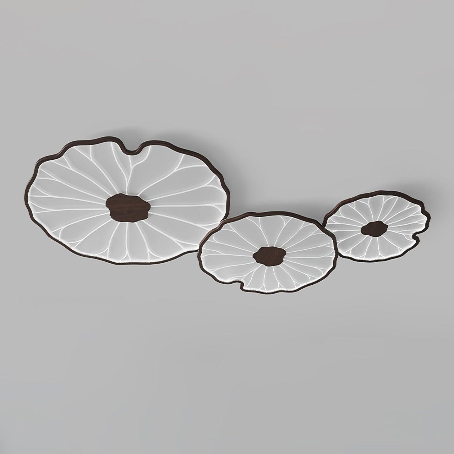 Thalixe | Lotus Leaf Silhouette Organic Scandi Flush Mount Ceiling Light