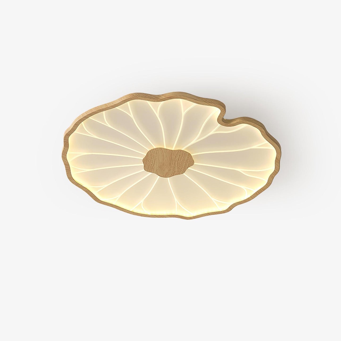 Thalixe | Lotus Leaf Silhouette Organic Scandi Flush Mount Ceiling Light