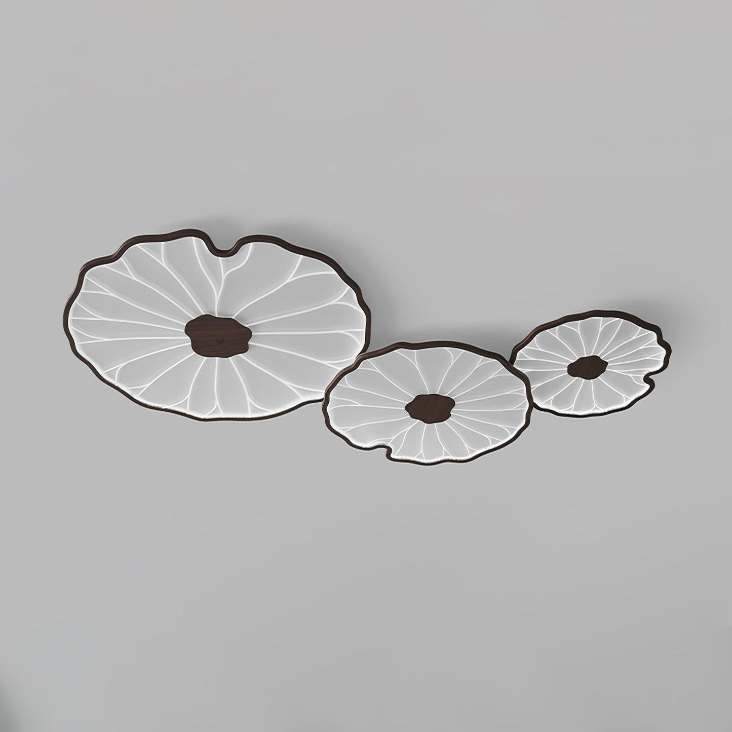 Thalixe | Lotus Leaf Silhouette Organic Scandi Flush Mount Ceiling Light