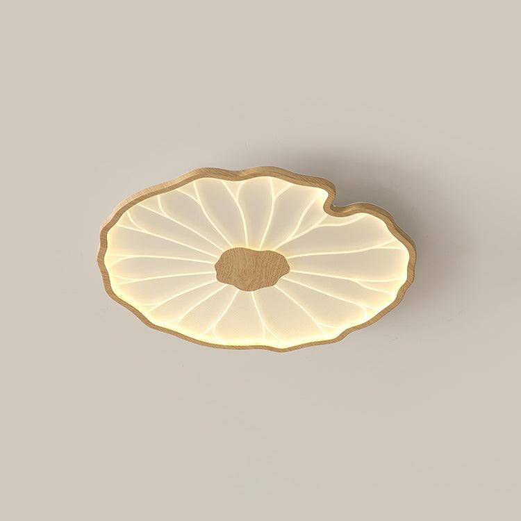 Thalixe | Lotus Leaf Silhouette Organic Scandi Flush Mount Ceiling Light