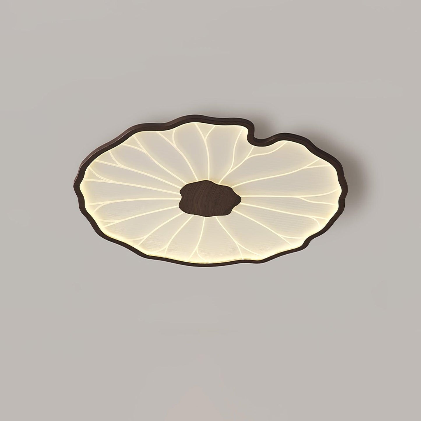 Thalixe | Lotus Leaf Silhouette Organic Scandi Flush Mount Ceiling Light