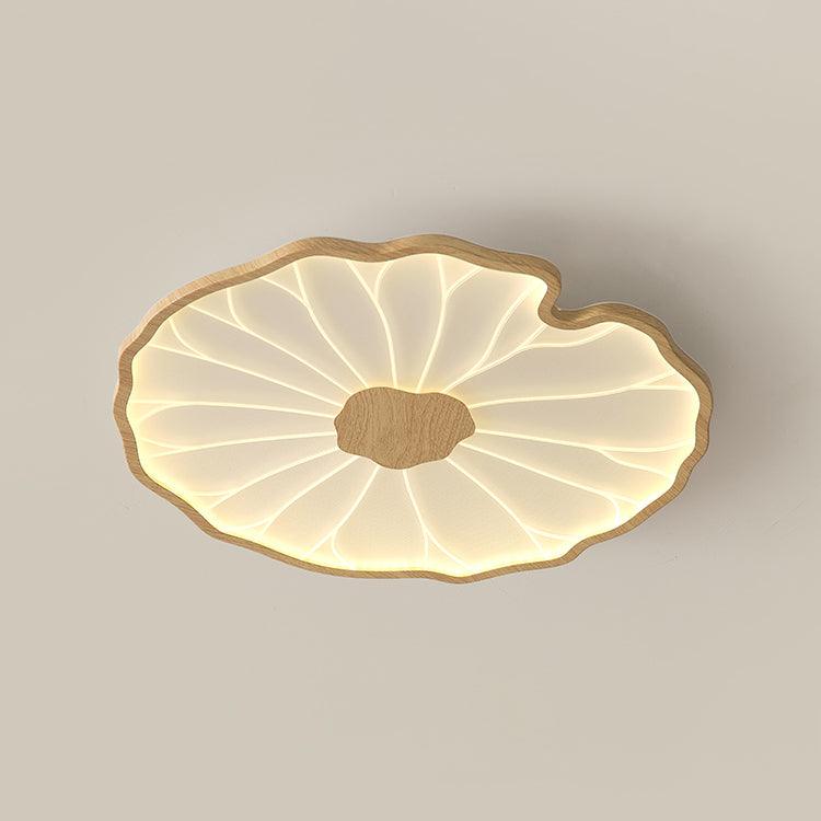 Thalixe | Lotus Leaf Silhouette Organic Scandi Flush Mount Ceiling Light