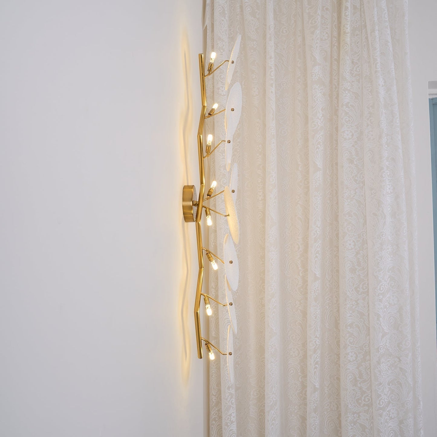 Lerius | Sculptural Ceramic Lotus Petal Artistic Wall Light