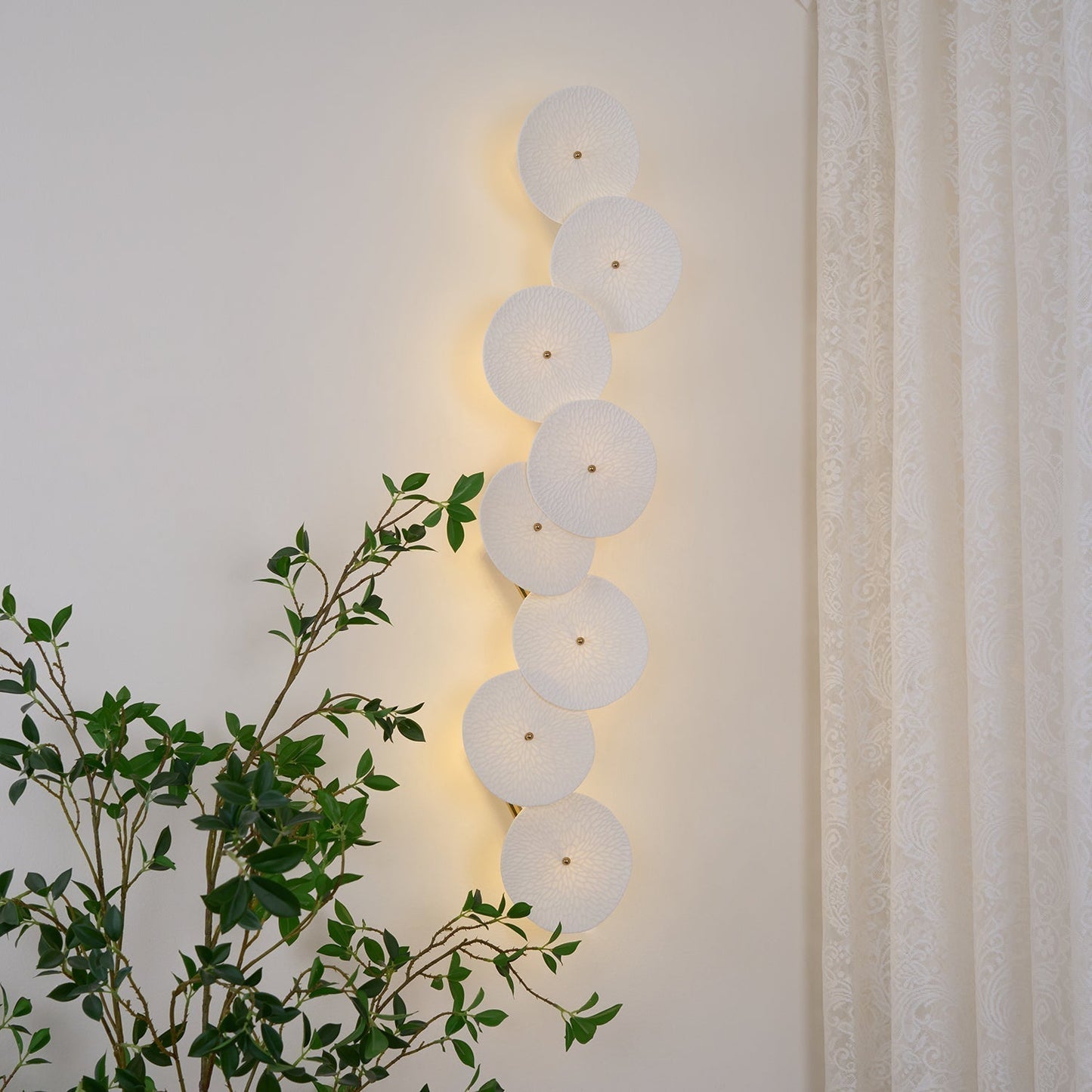 Lerius | Sculptural Ceramic Lotus Petal Artistic Wall Light
