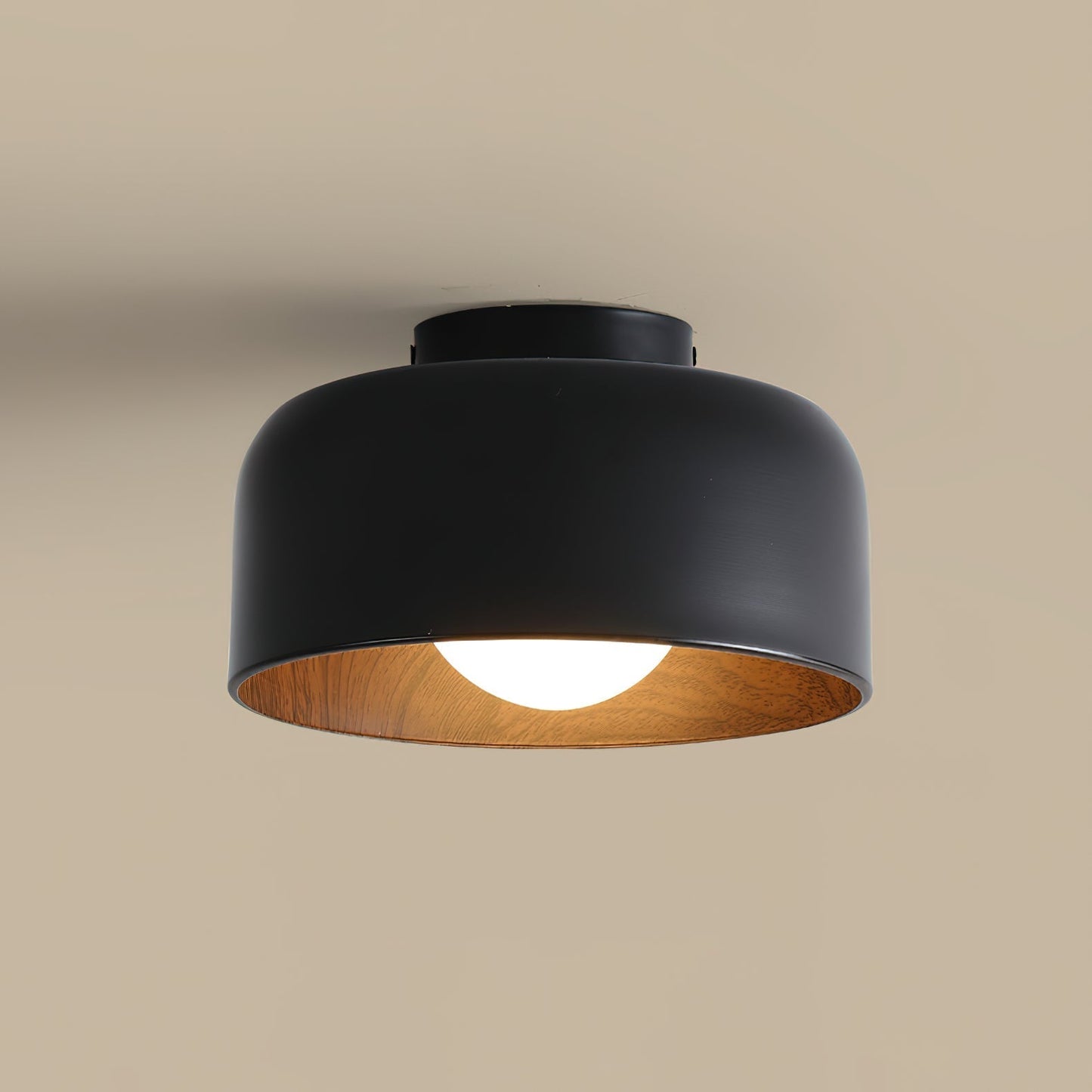 Vervante | Architectural Curved Wood Grain Textured Ceiling Light