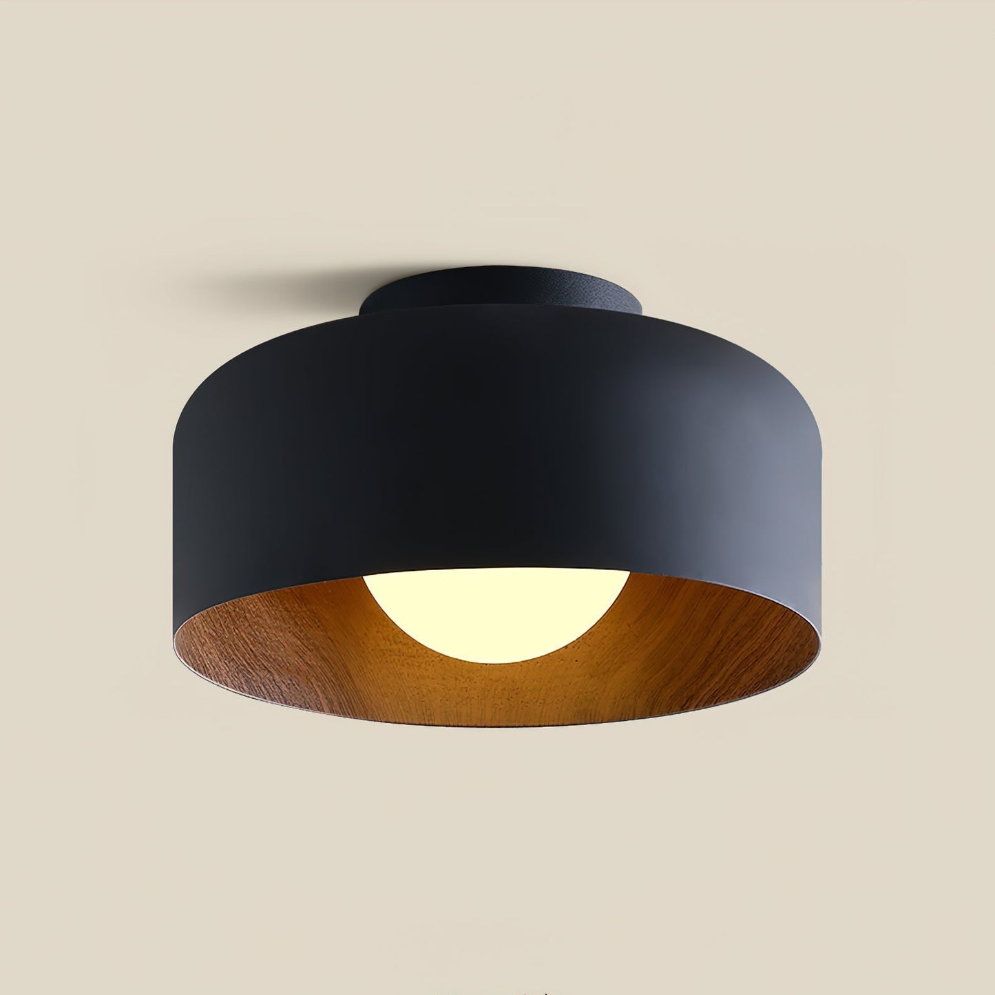 Vervante | Architectural Curved Wood Grain Textured Ceiling Light