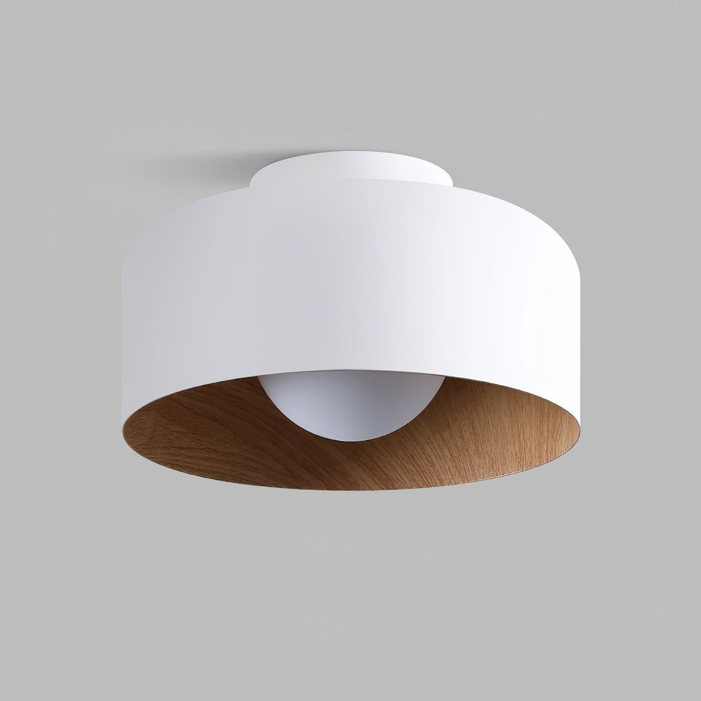 Vervante | Architectural Curved Wood Grain Textured Ceiling Light