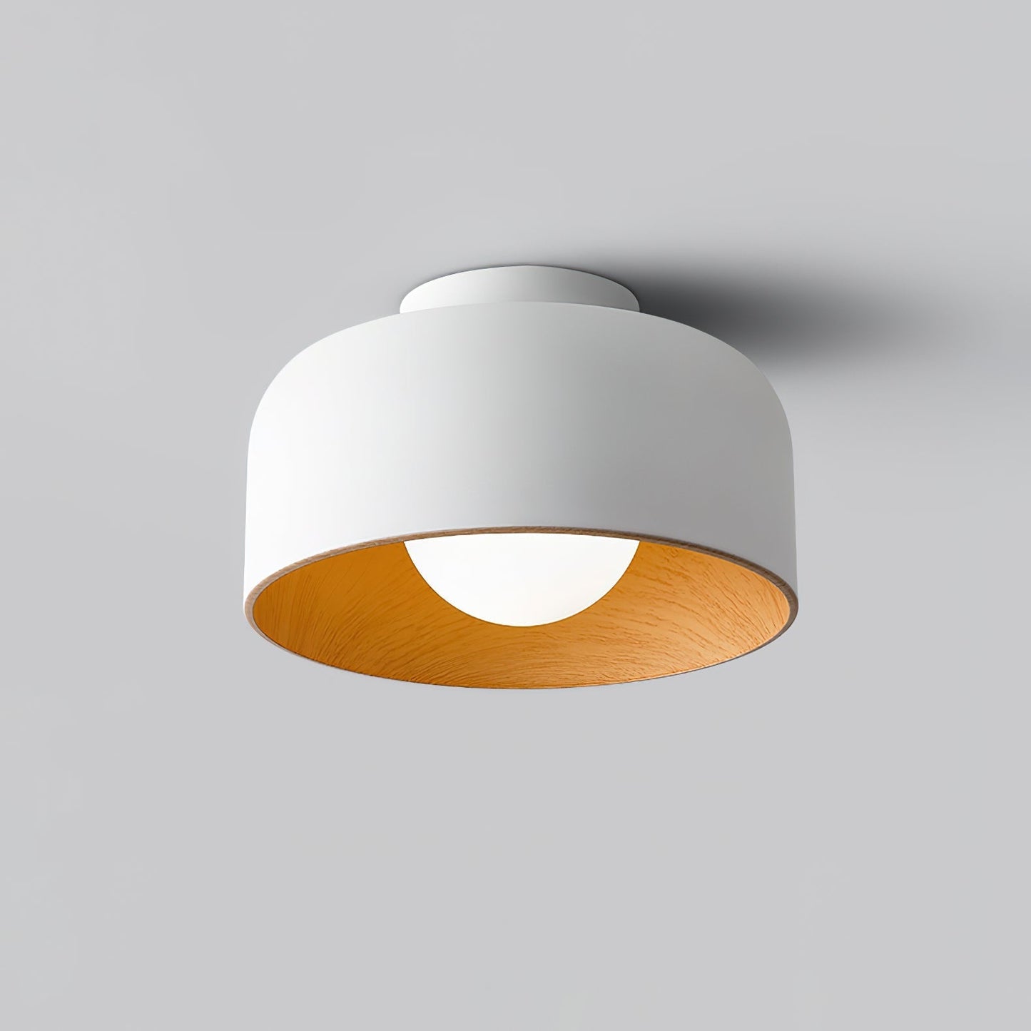 Vervante | Architectural Curved Wood Grain Textured Ceiling Light