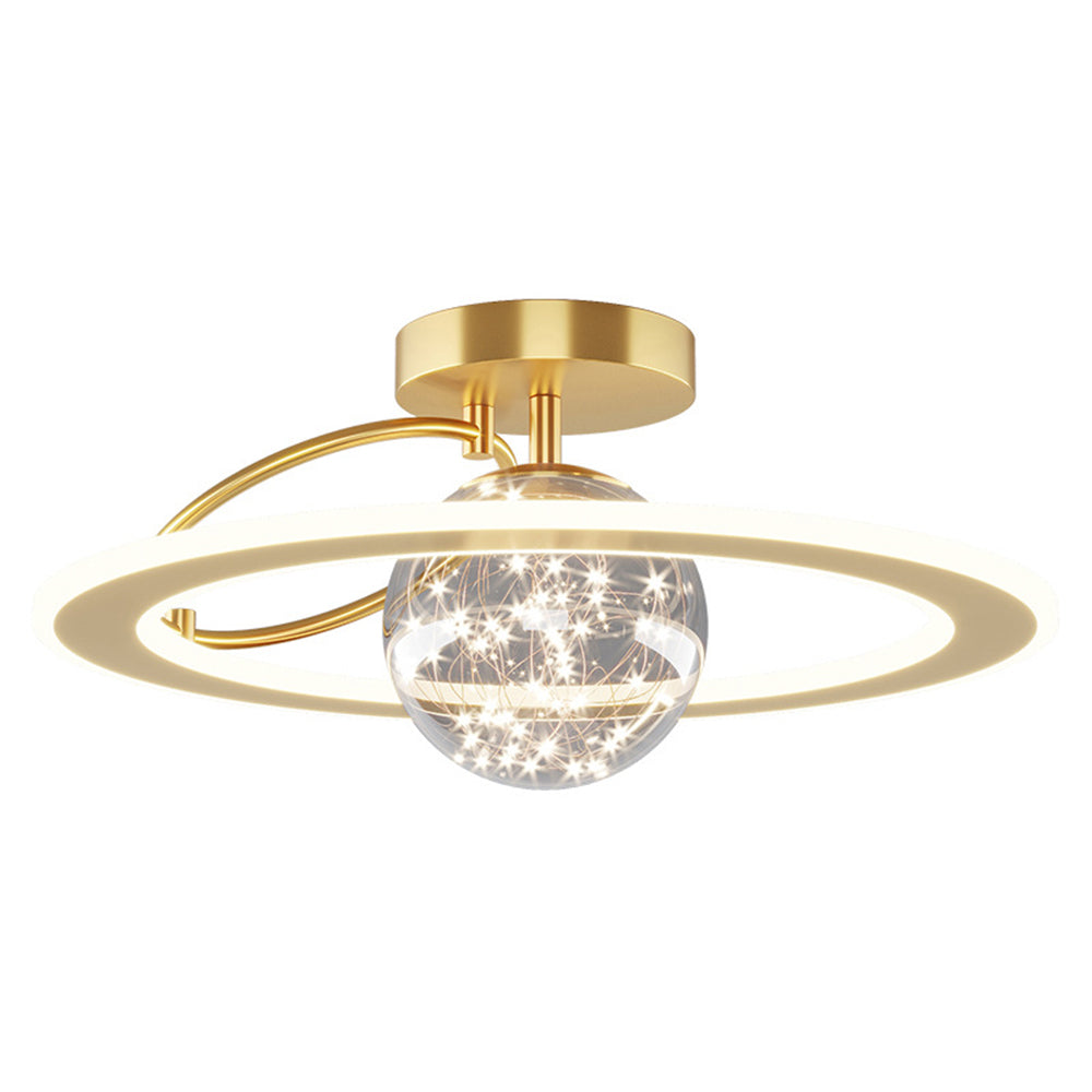 Celesta | Modern Golden Starry Glass Globe Ceiling Light
