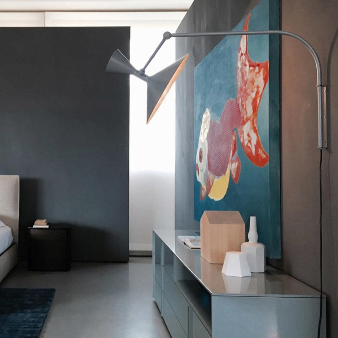 Elvinda | Sculptural Adjustable Aluminum Swivel Wall Light