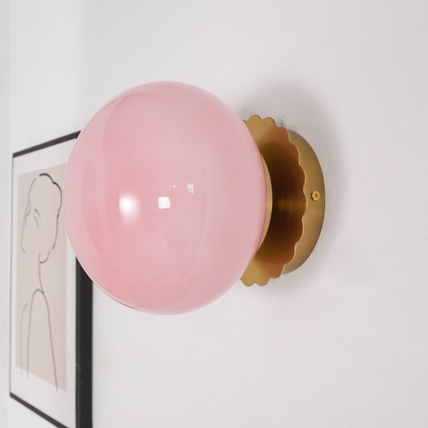 Galdromic | Sculptural Frosted Orb Wall Light