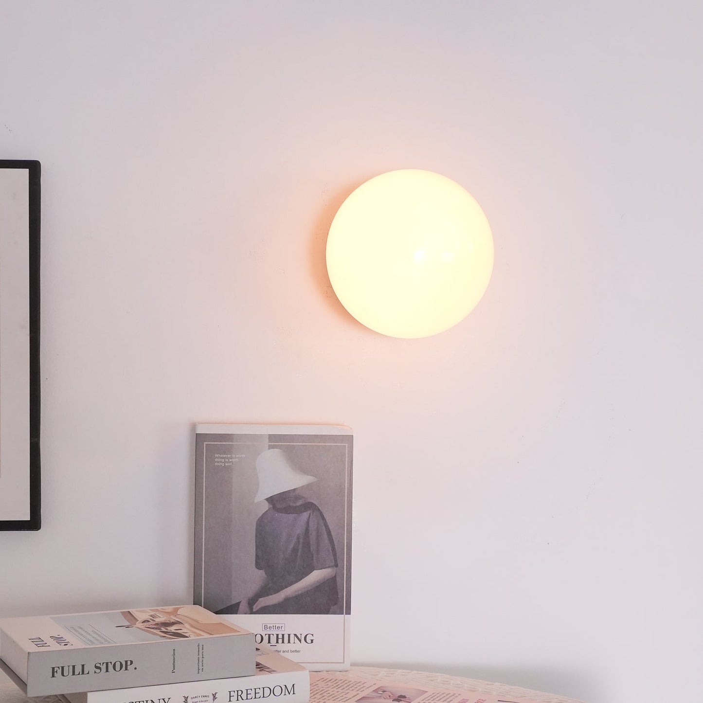 Galdromic | Sculptural Frosted Orb Wall Light