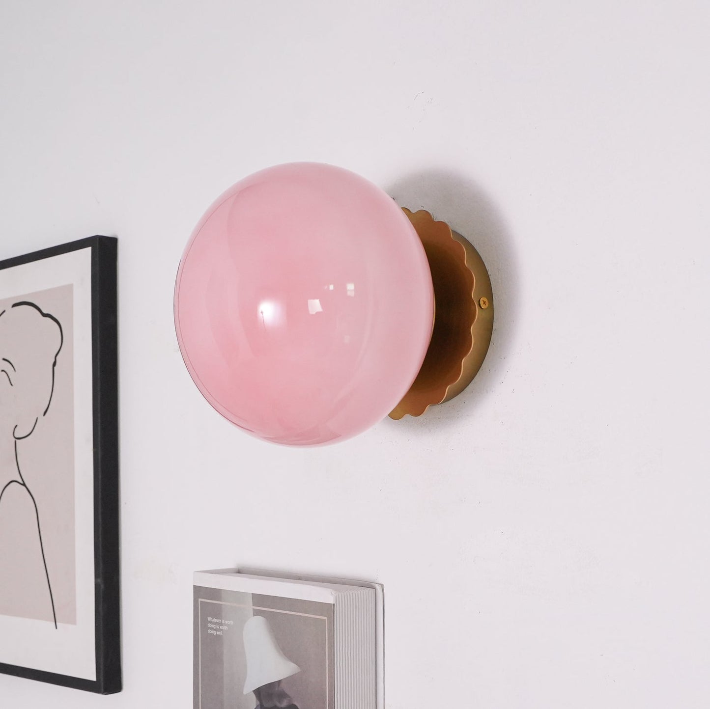 Galdromic | Sculptural Frosted Orb Wall Light