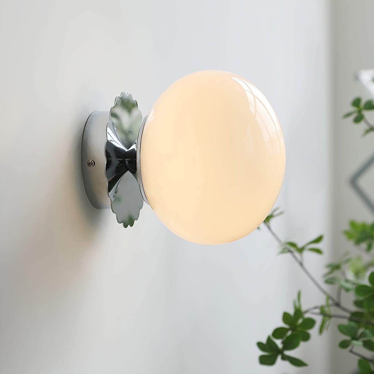Galdromic | Sculptural Frosted Orb Wall Light
