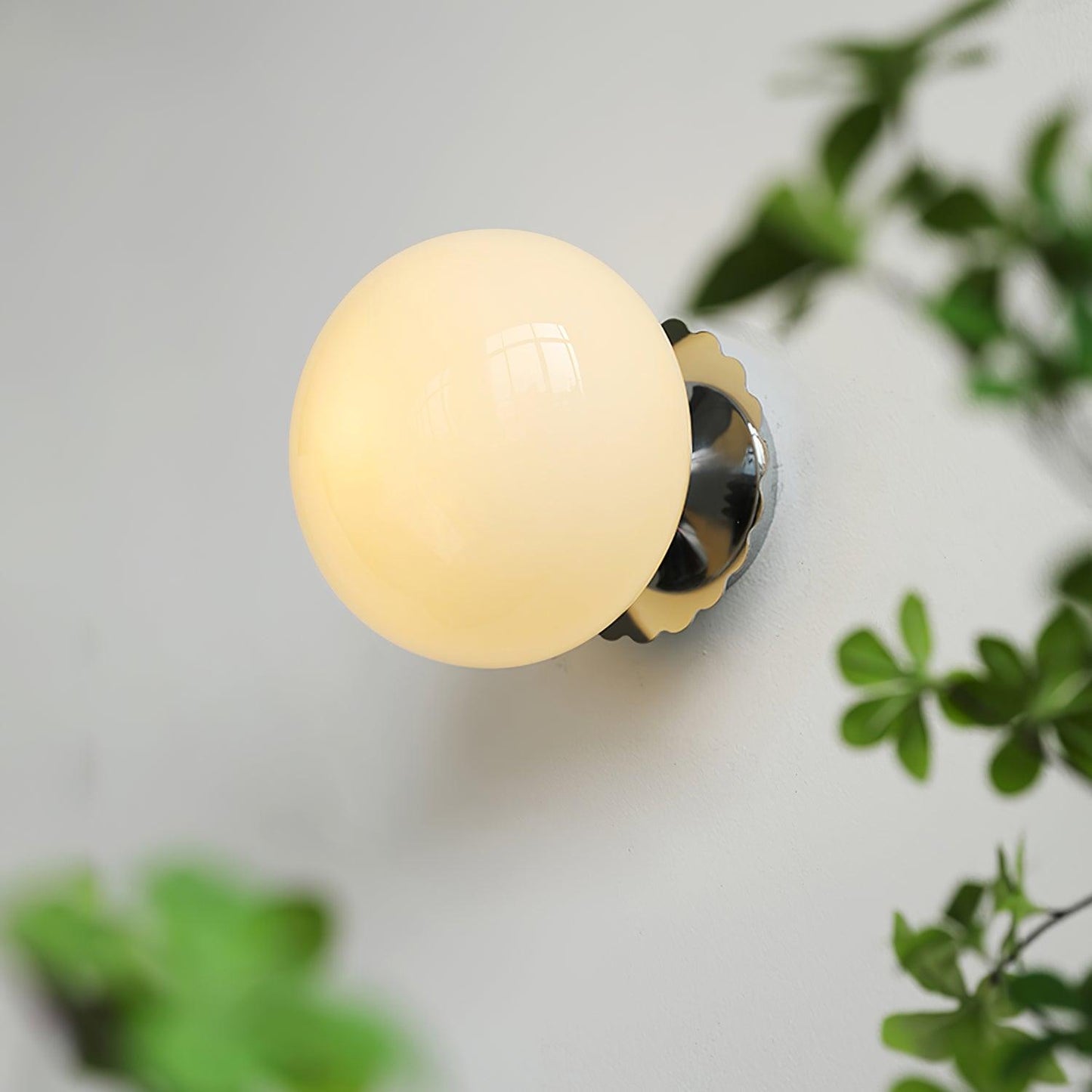 Galdromic | Sculptural Frosted Orb Wall Light