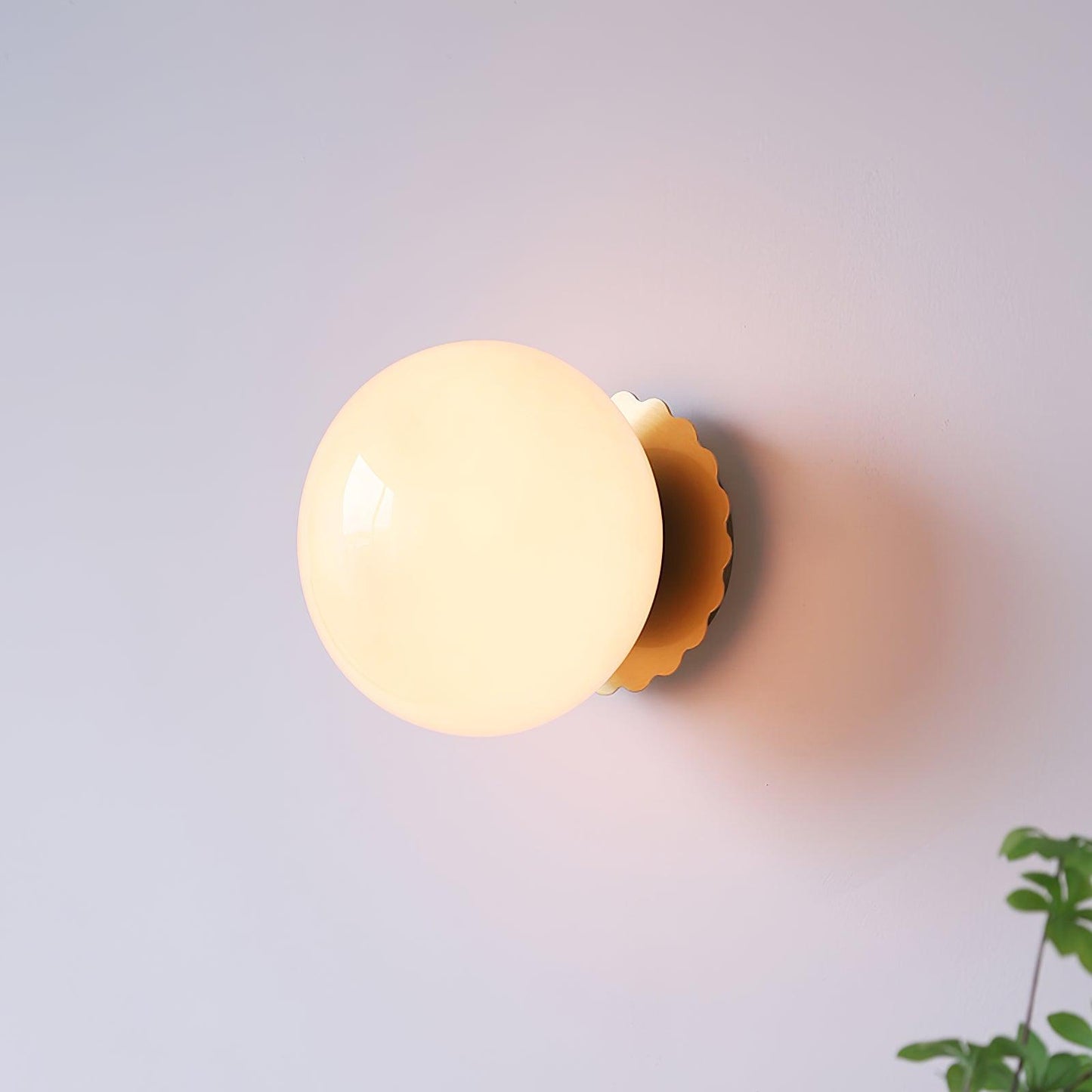 Galdromic | Sculptural Frosted Orb Wall Light