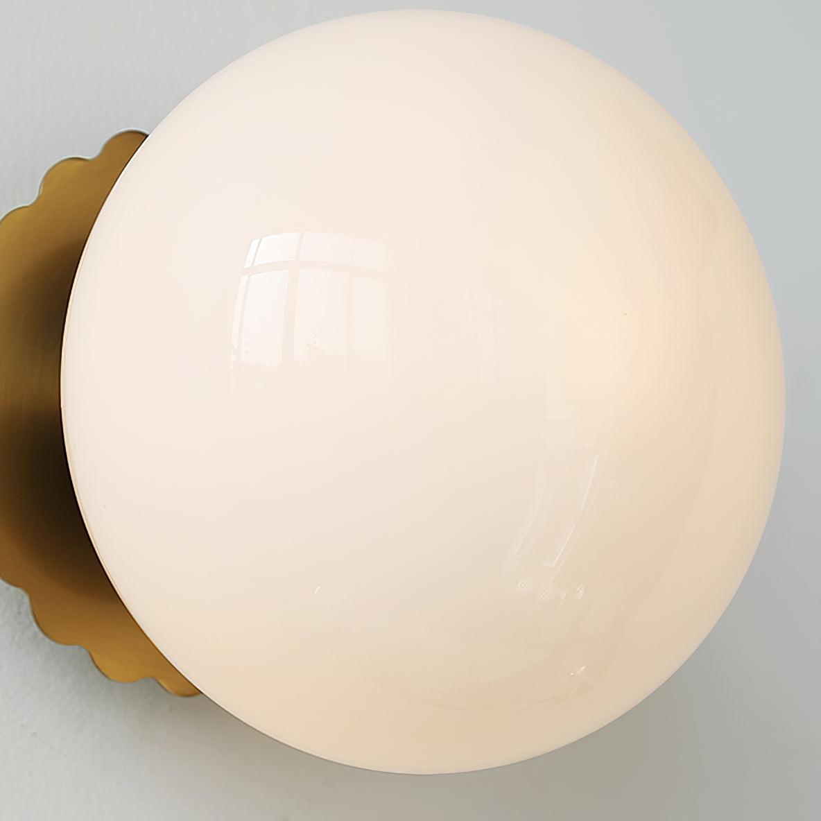 Galdromic | Sculptural Frosted Orb Wall Light
