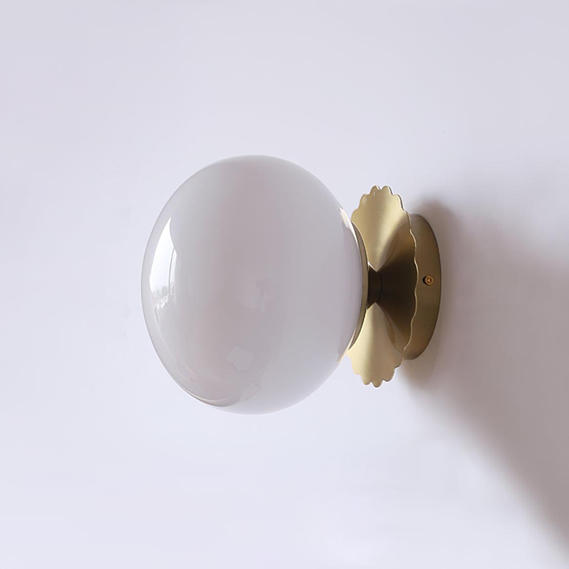 Galdromic | Sculptural Frosted Orb Wall Light