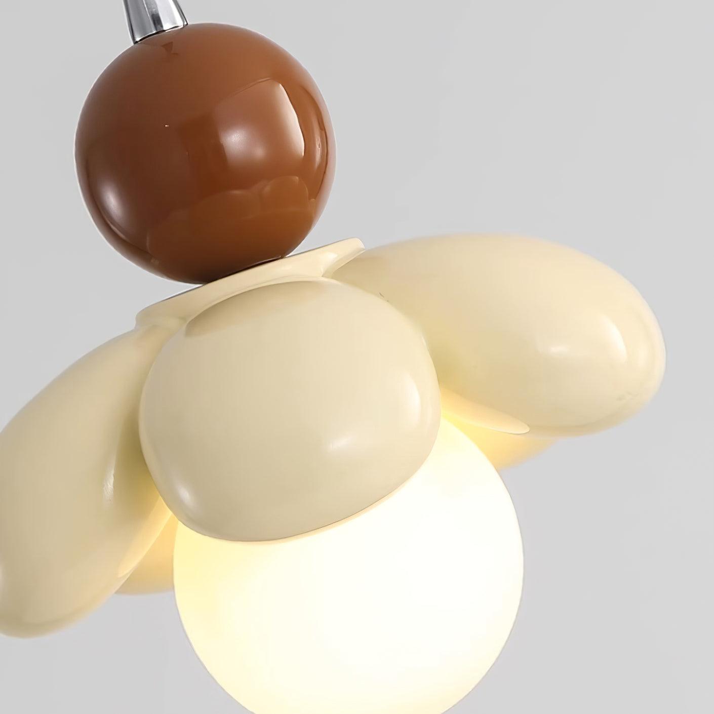 Berislys | Sculpted  Organic Floral Silhouette Glass Pendant Light