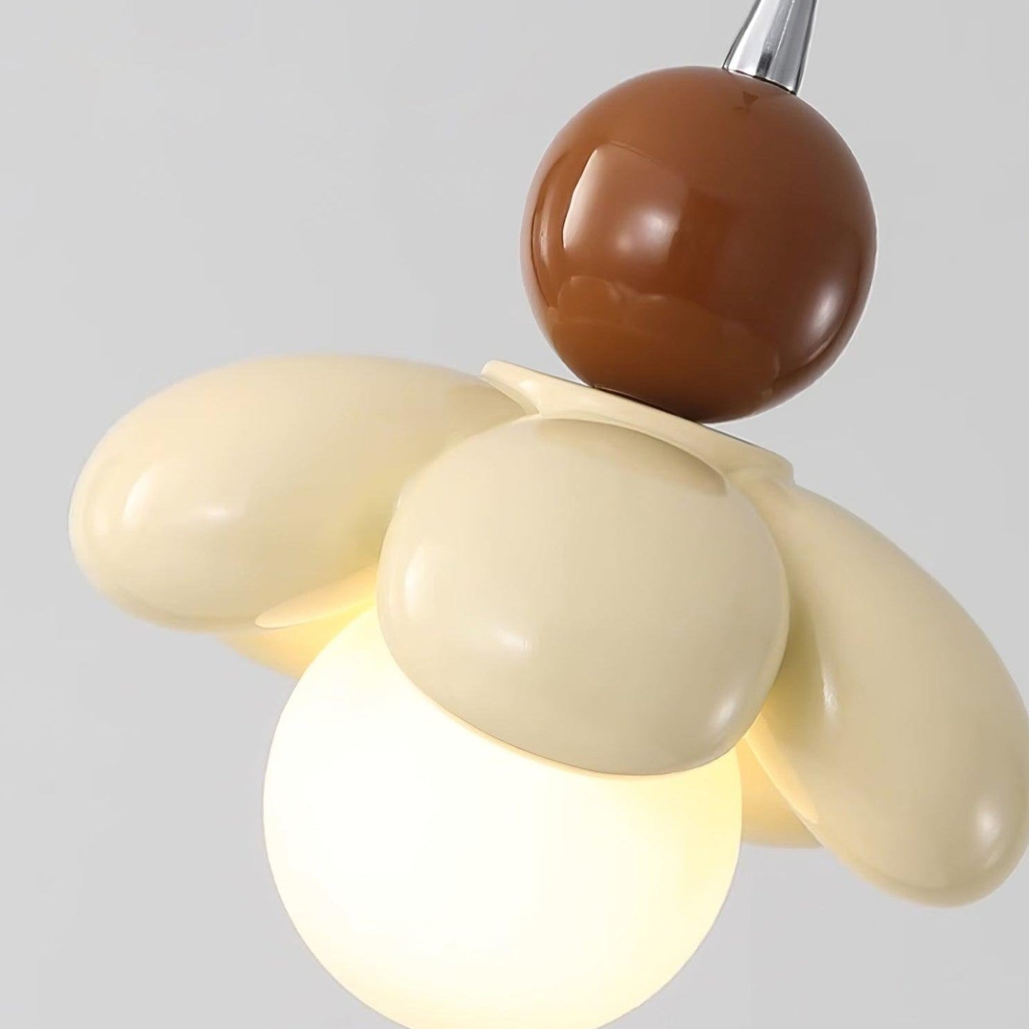 Berislys | Sculpted  Organic Floral Silhouette Glass Pendant Light