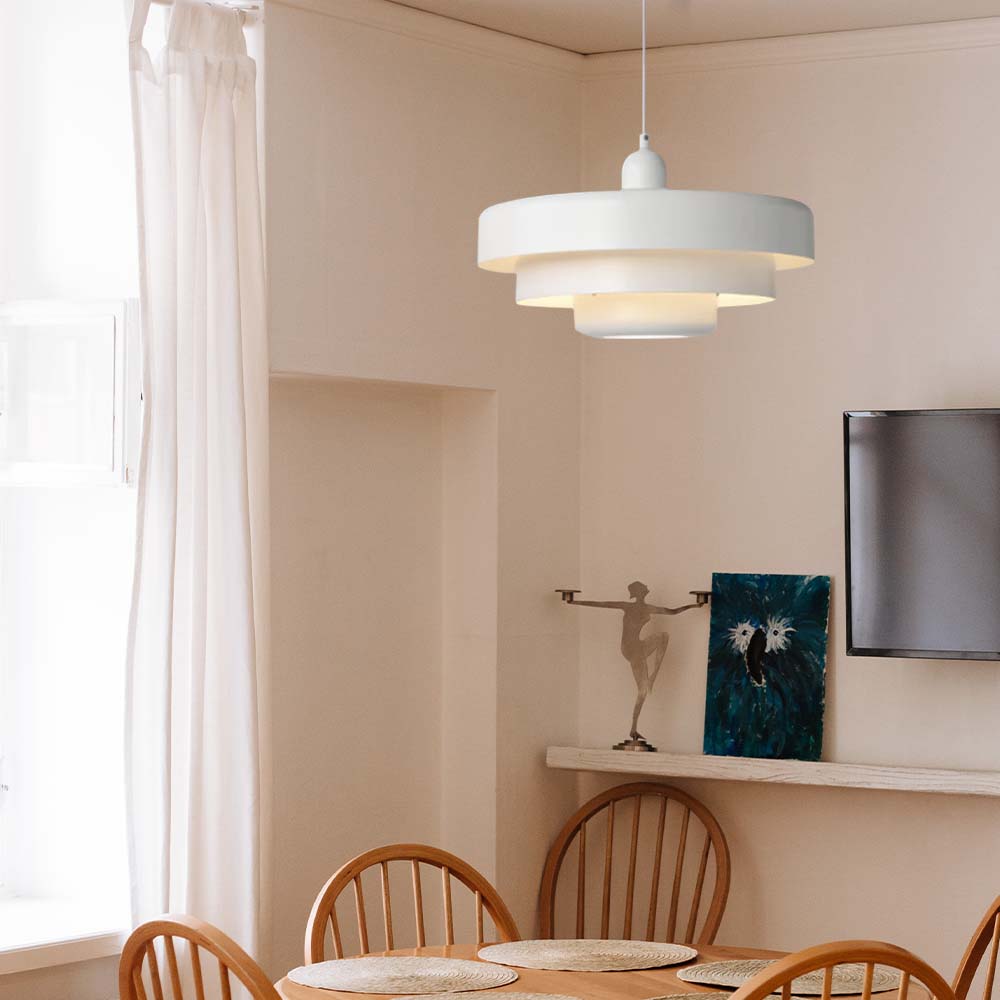 Retrova | Mid Century Modern Layered Iron Pendant Light