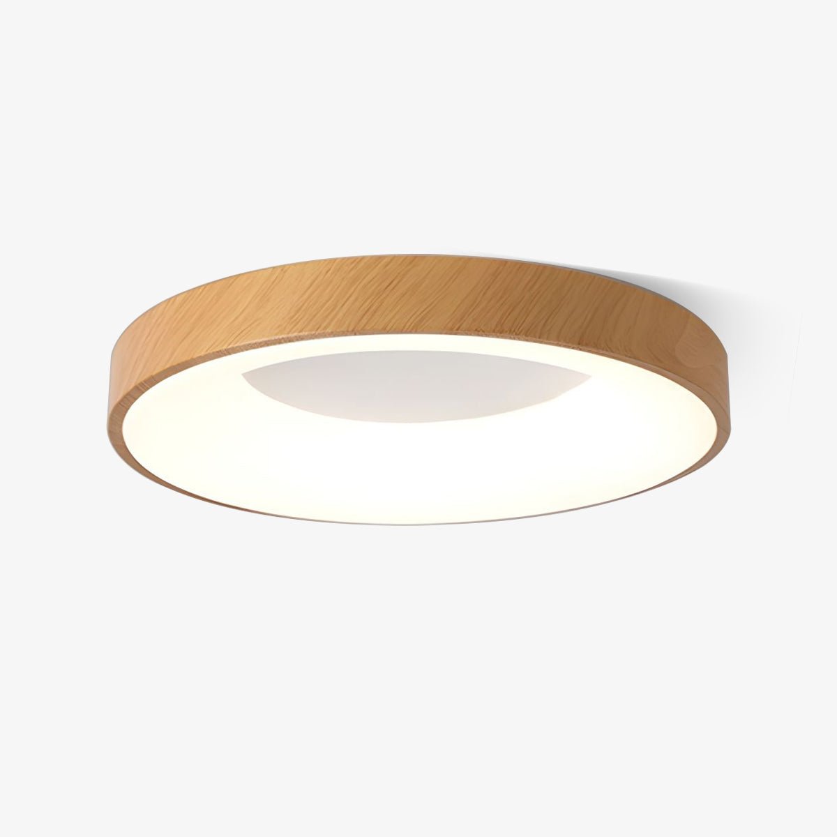 Lythara | Nordic Wood Flush Mount Circular LED Ceiling Light