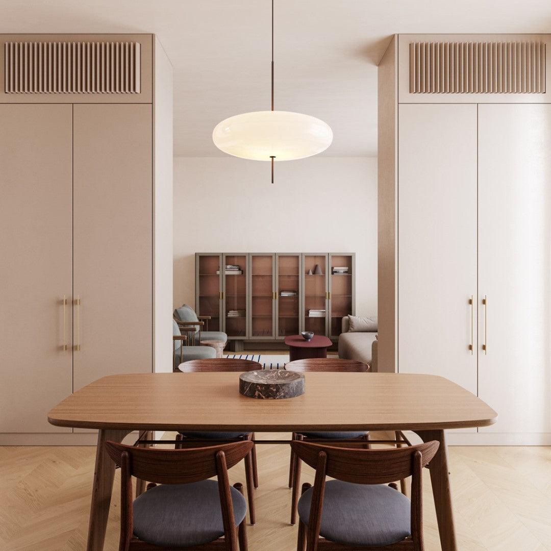 Belthorim | Opalescent Disc Silhouette Minimalist Pendant Light