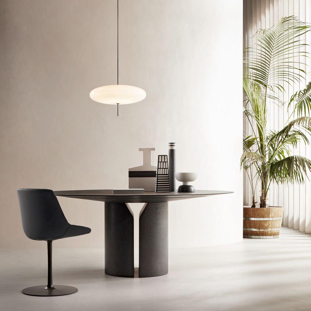Belthorim | Opalescent Disc Silhouette Minimalist Pendant Light