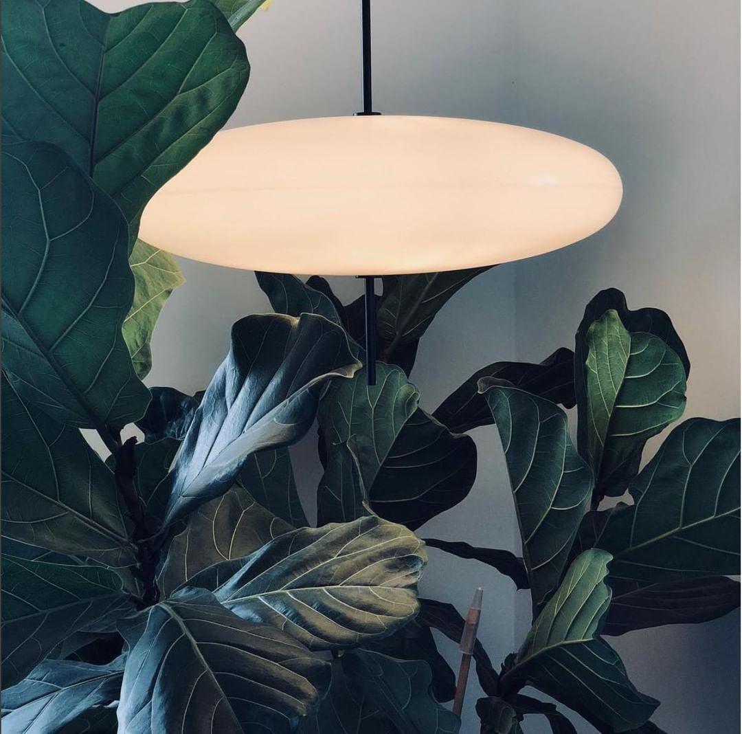 Belthorim | Opalescent Disc Silhouette Minimalist Pendant Light