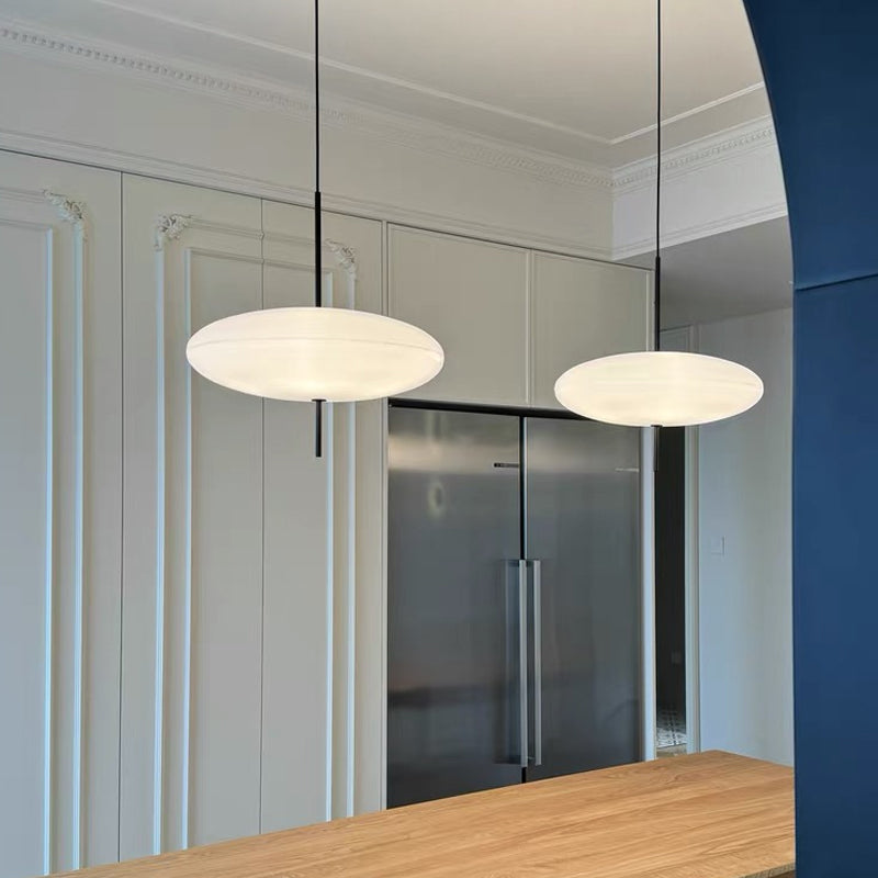 Belthorim | Opalescent Disc Silhouette Minimalist Pendant Light