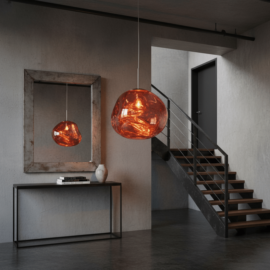 Kryntoch | Sculptural Fluidic Wave Ambient Drop Pendant Light