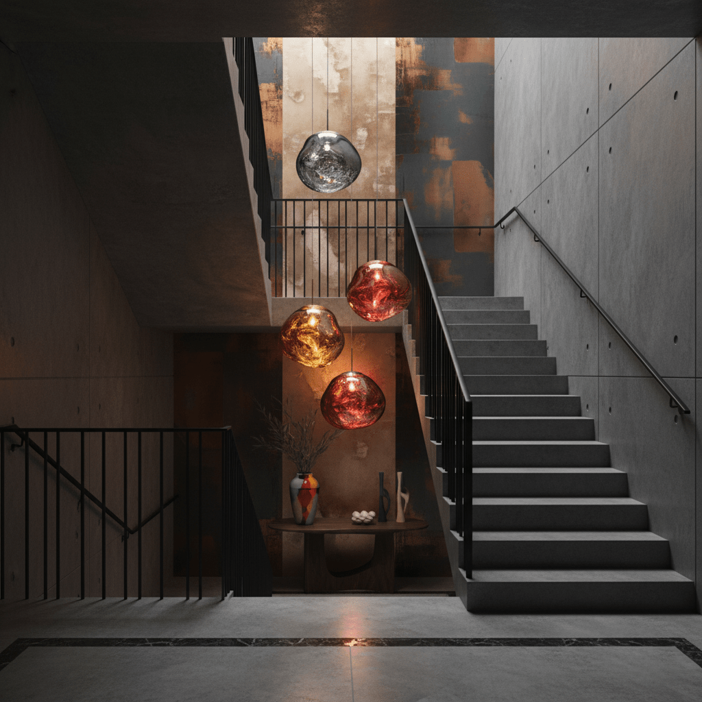 Kryntoch | Sculptural Fluidic Wave Ambient Drop Pendant Light