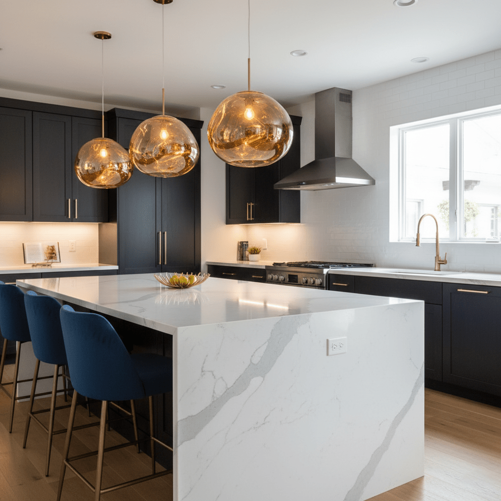 Kryntoch | Sculptural Fluidic Wave Ambient Drop Pendant Light
