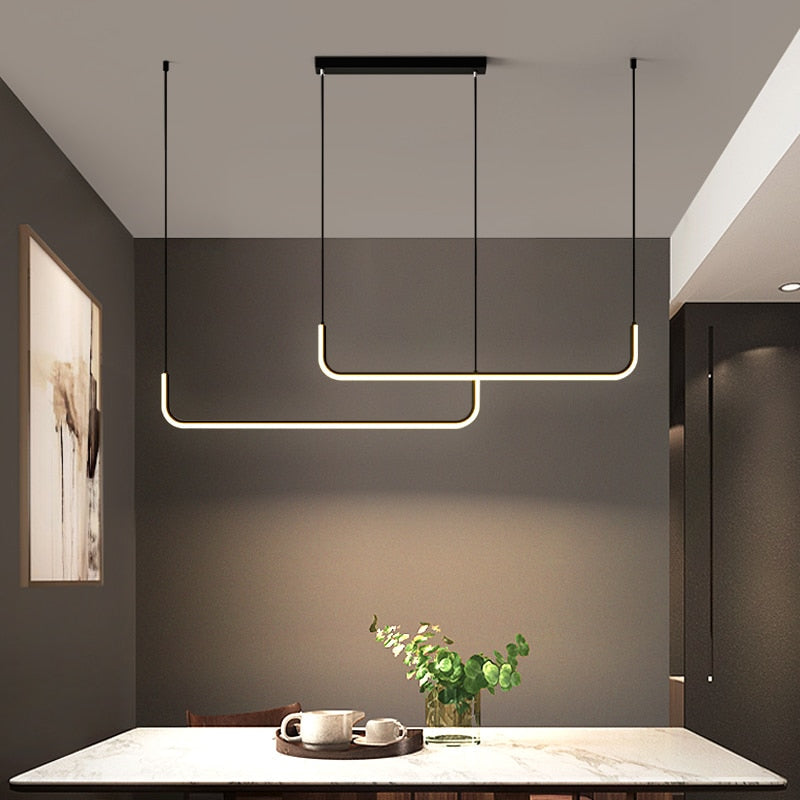 Alvura | Minimalist Geometric Linear Pendant Light
