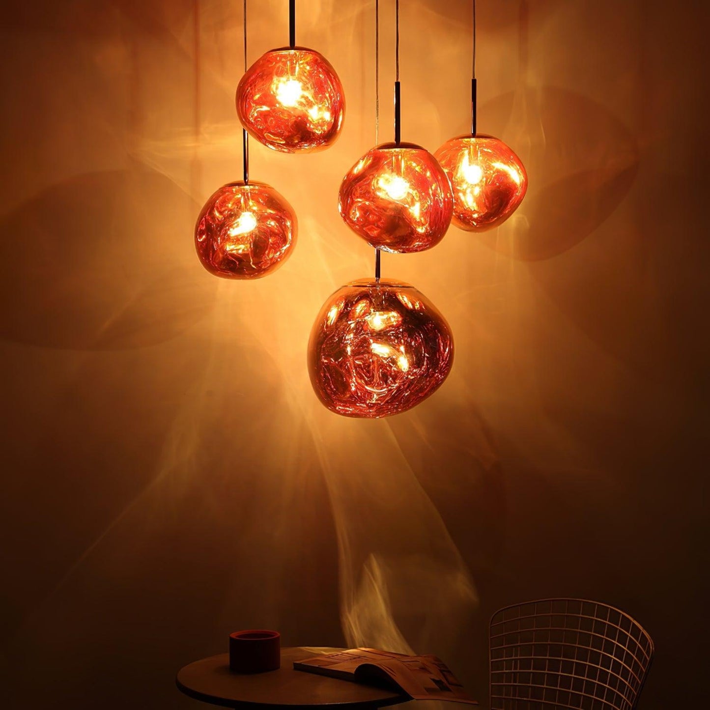Kryntoch | Sculptural Fluidic Wave Ambient Drop Pendant Light