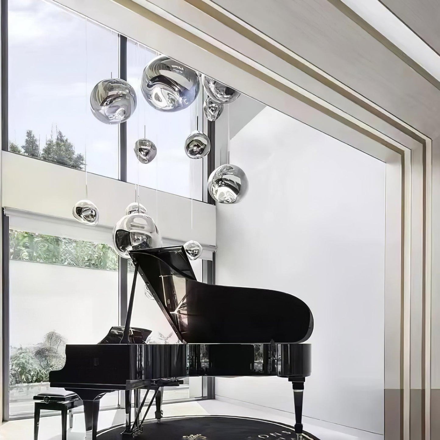 Kryntoch | Sculptural Fluidic Wave Ambient Drop Pendant Light