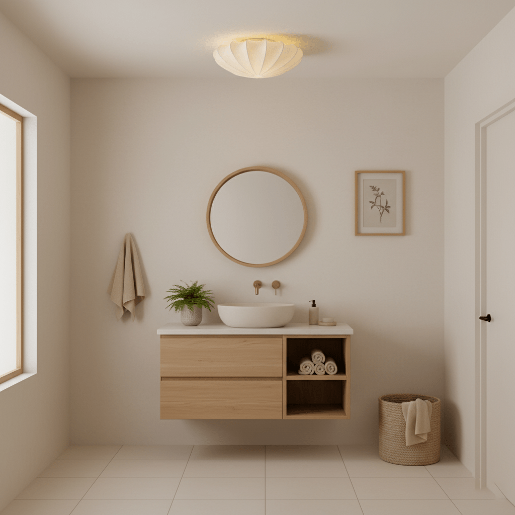 Korisand | Mid-Century Geometric Sculptural Silk Mesh Ceiling Light