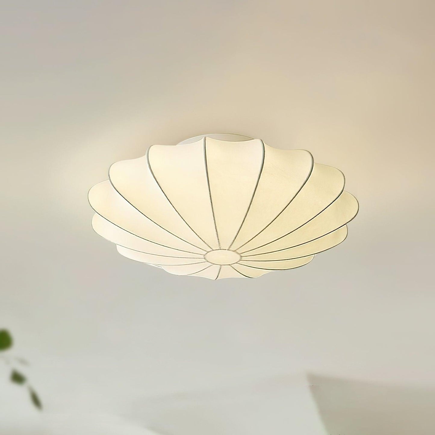 Korisand | Mid-Century Geometric Sculptural Silk Mesh Ceiling Light